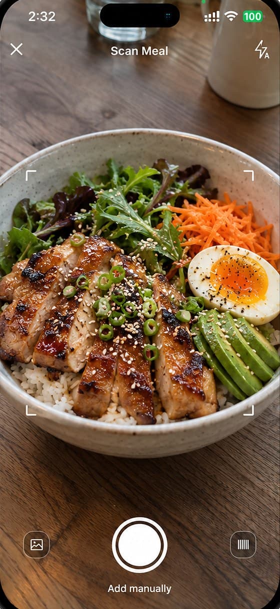 AI meal scan screen